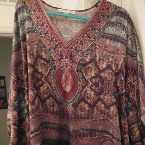 Beautiful printed boho top by Boston Proper